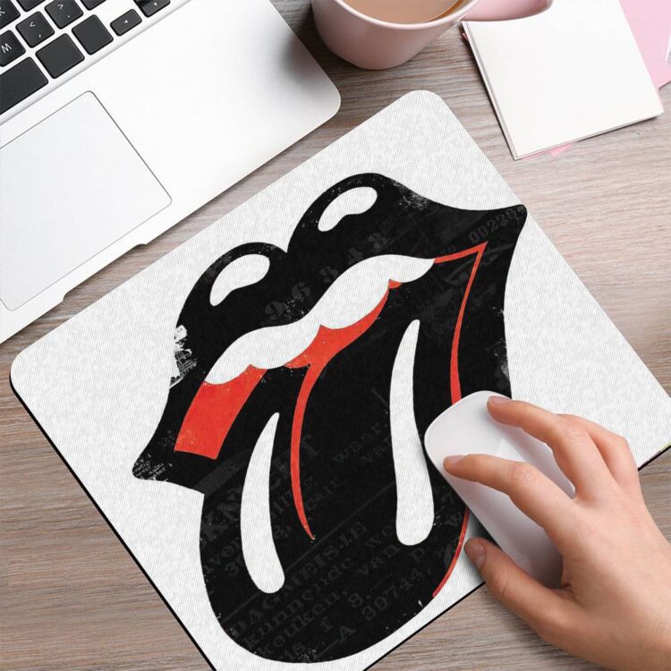 The Rolling Stones Black Tougue Grunge Style Milwaukee Mouse Pad