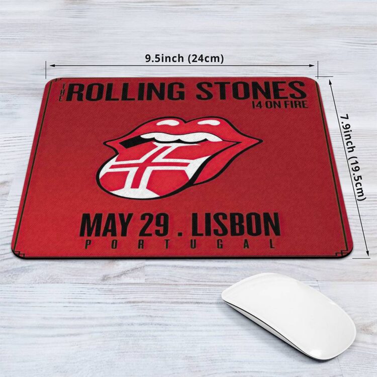 The Rolling Stones 14 On Fire Lisbon Mouse Pad