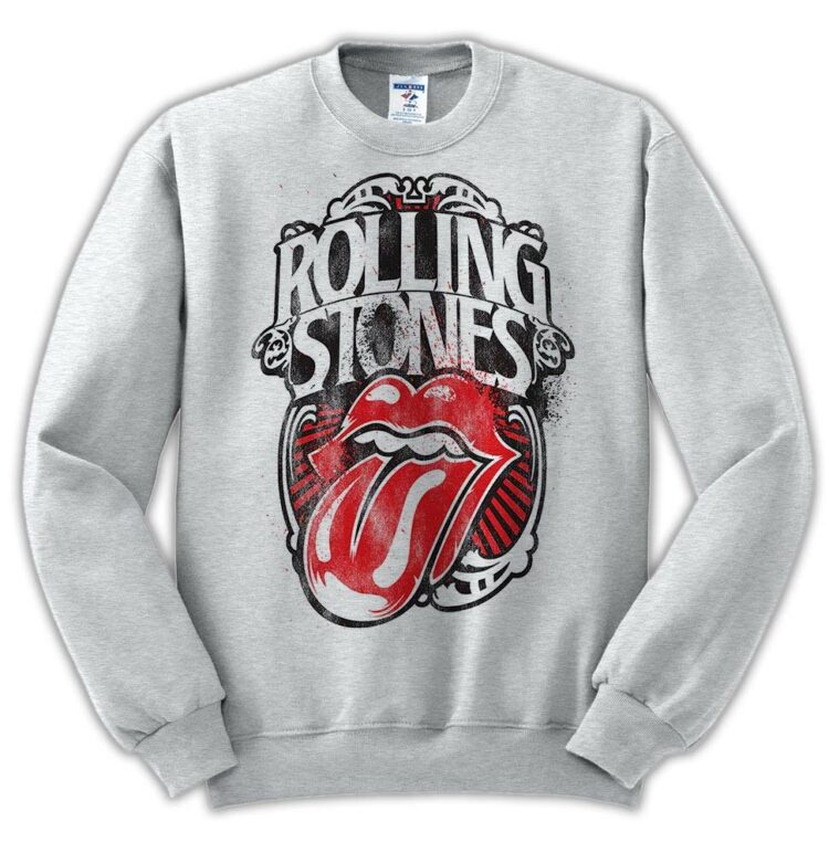 The Rolling Stones Big Tongue Grunge Badge Shirt