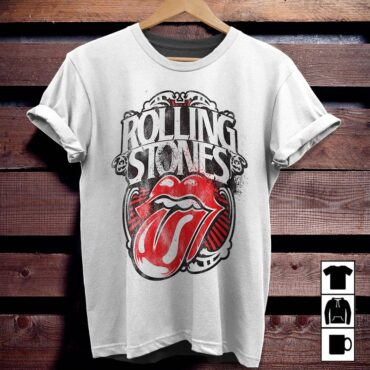 The Rolling Stones Big Tongue Grunge Badge Shirt