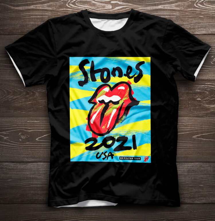 Rolling Stones No Filter 2021 Admat Lithograph Shirt