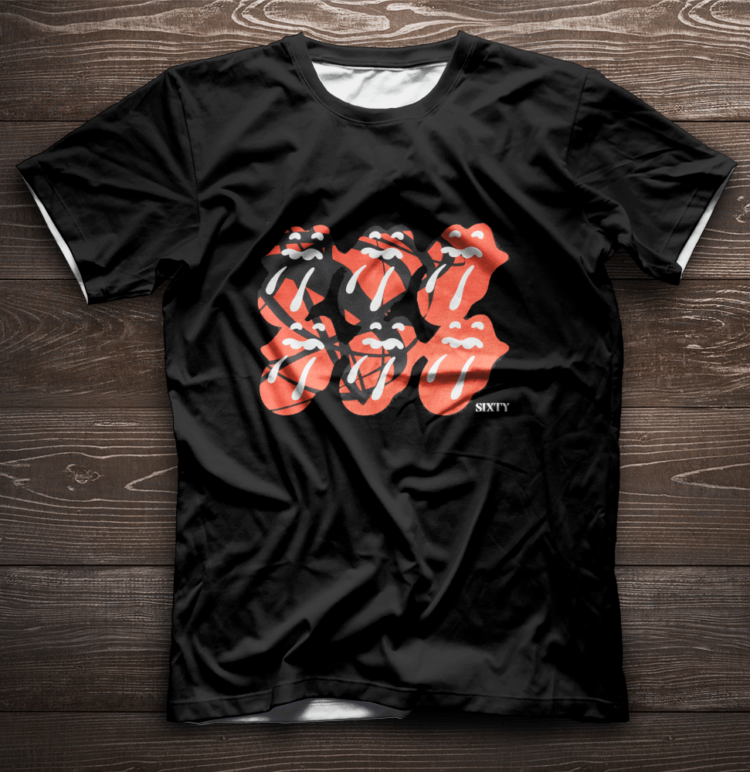 The Rolling Stones Sixty Multi Tongue Tour Shirt