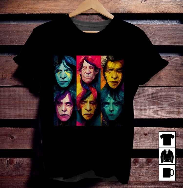 The Rolling Stones Band Oil Paint Shirt