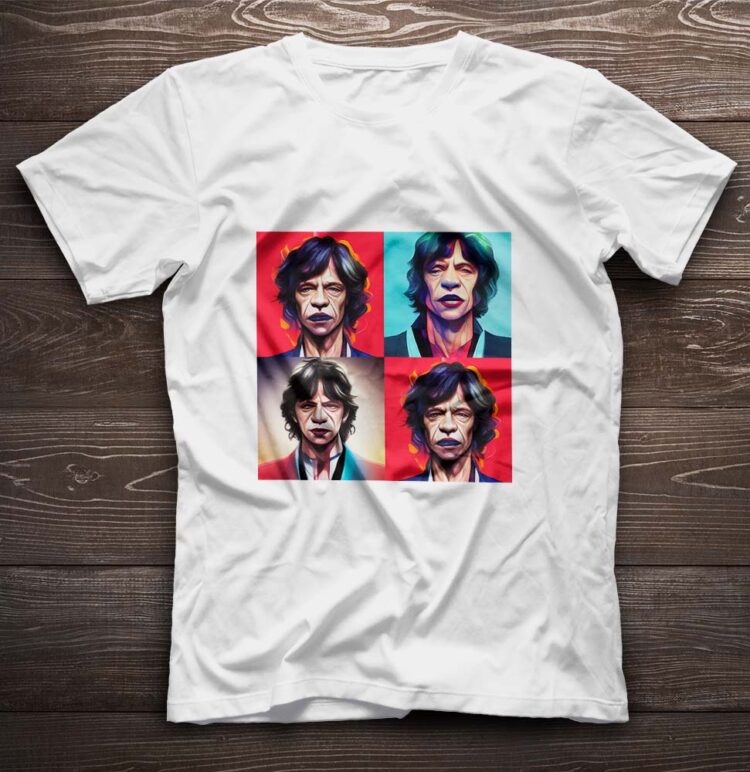 The Rolling Stones Mick Jagger Gentle Oil Paint Shirt