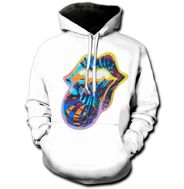 The Rolling Stones Blue Psychedelic Big Tongue Shirt