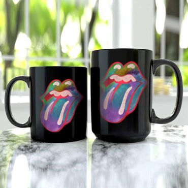 Rolling Stones Hackney Diamonds Circle Prism Heart Mug