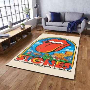 Rolling Stones Hackney Diamonds Atlanta, GA 2024 Rug Carpet